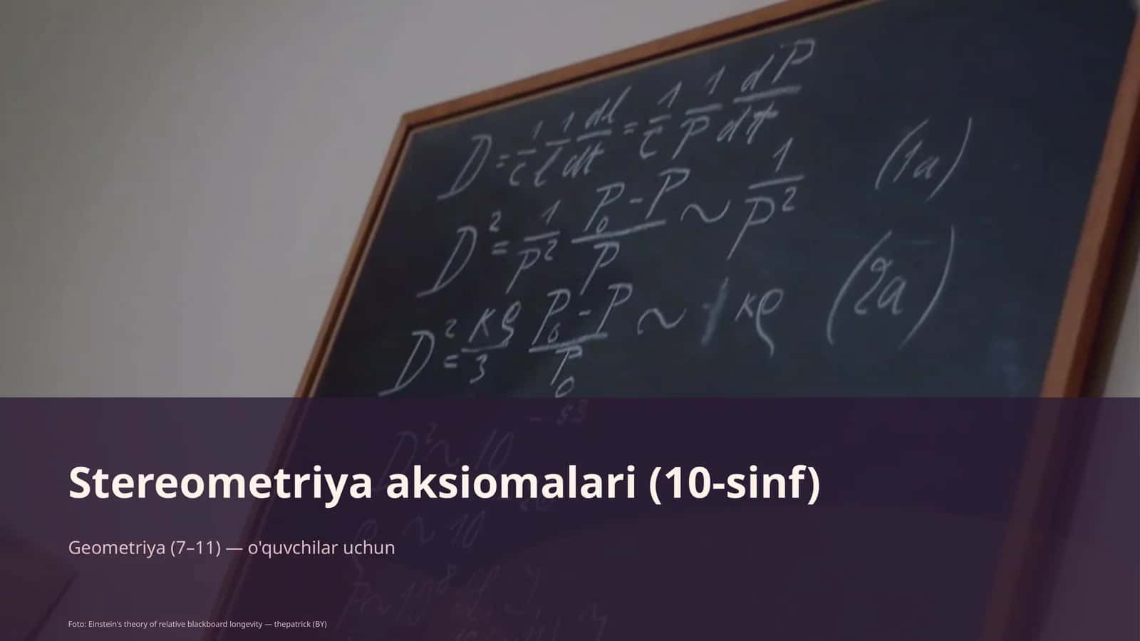Stereometriya aksiomalari (10-sinf)