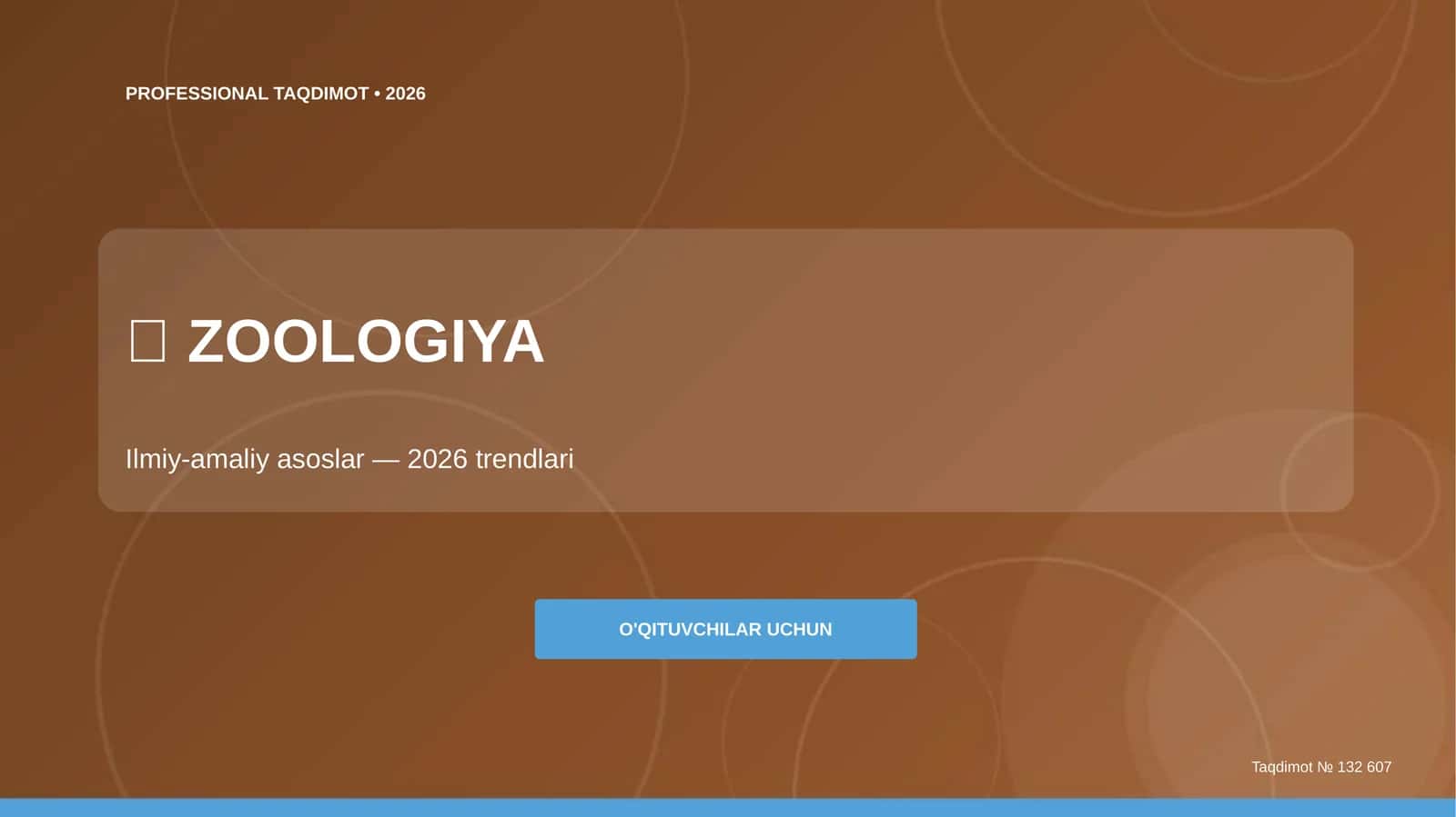 Ilmiy-amaliy Zoologiya Taqdimoti - 2026