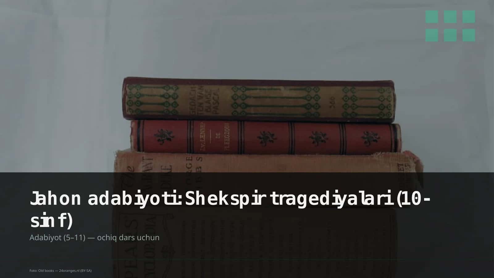 Jahon adabiyoti: Shekspir tragediyalari (10-sinf)