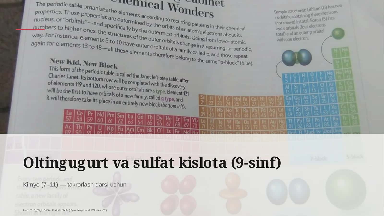 Oltingugurt va sulfat kislota (9-sinf)