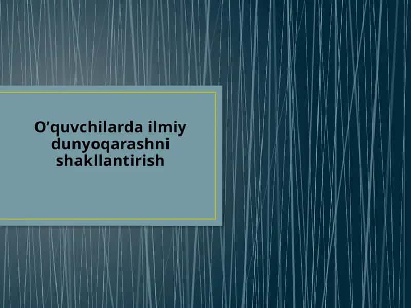 Ilmiy Dunyoqarash