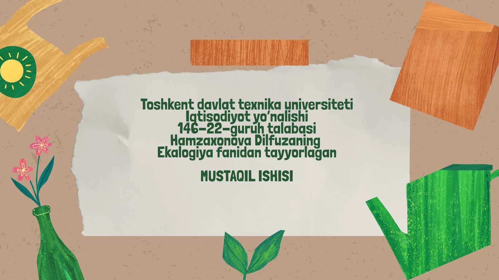 Ekologik marketingning asosiy tushunchalari va maqsadlari