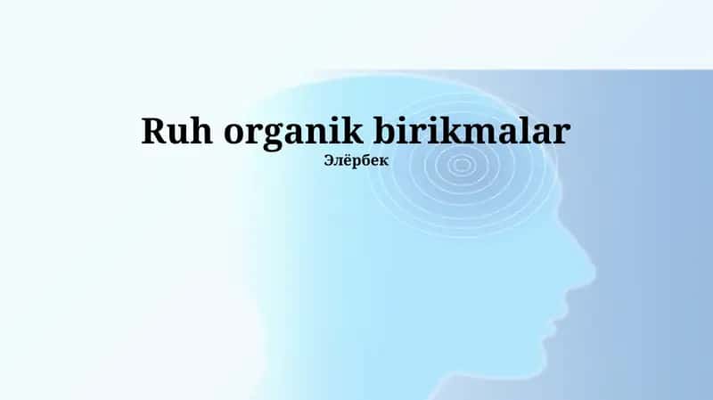 Ruh organik birikmalar