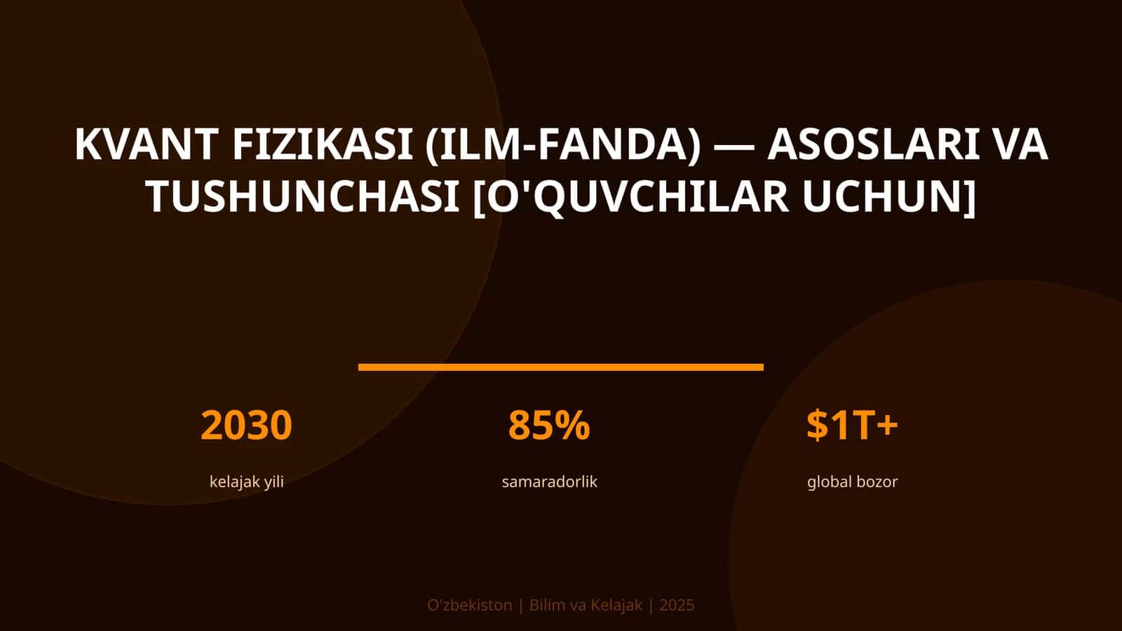 Kvant fizikasi (ilm-fanda) — asoslari va tushunchasi [o'quvchilar uchun]