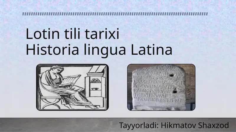 Lotin tili tarixi