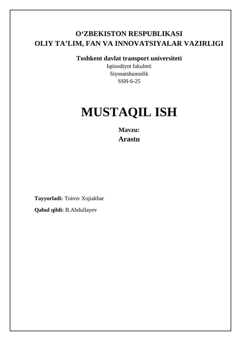 Arastu