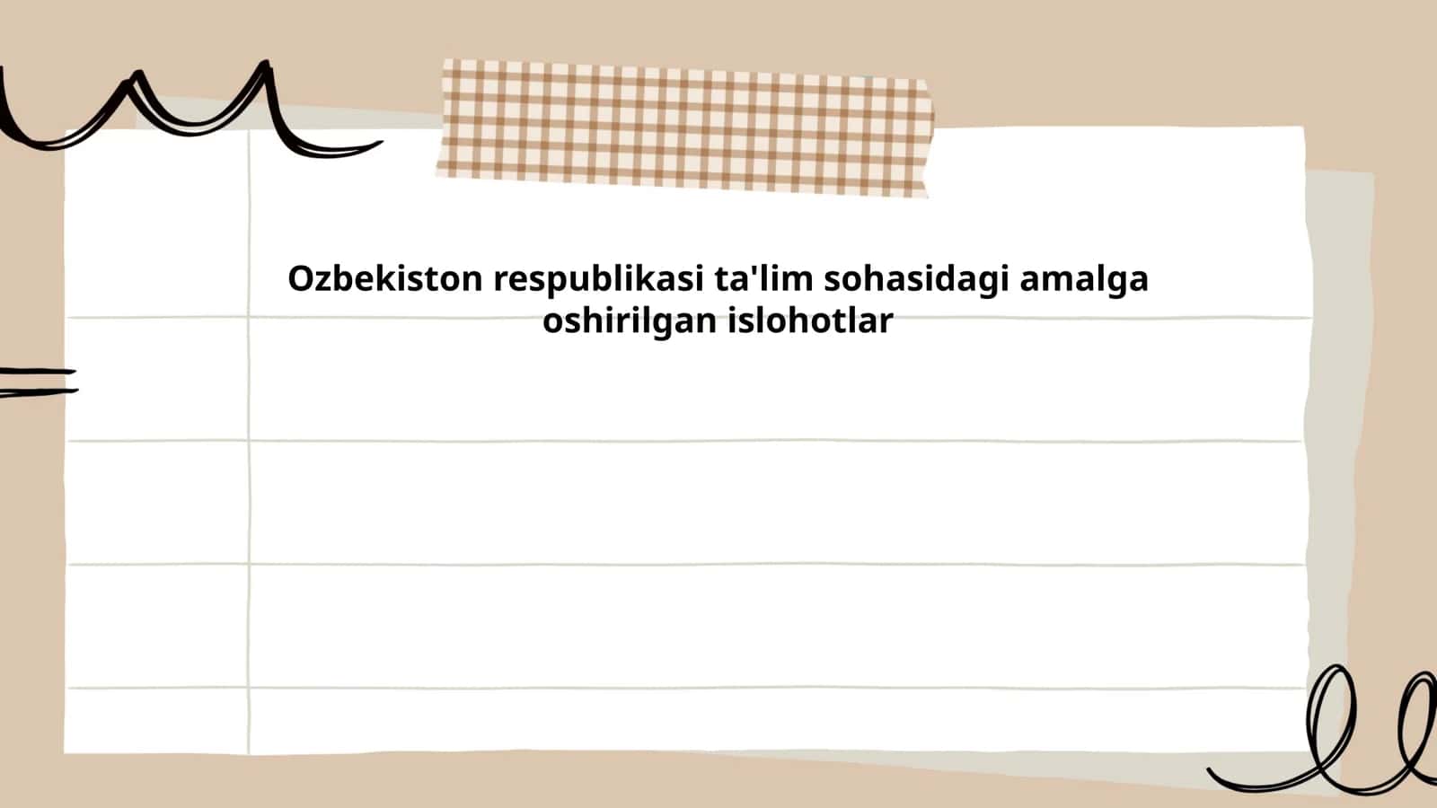 Ozbekiston respublikasi ta'lim sohasidagi amalga oshirilgan islohotlar