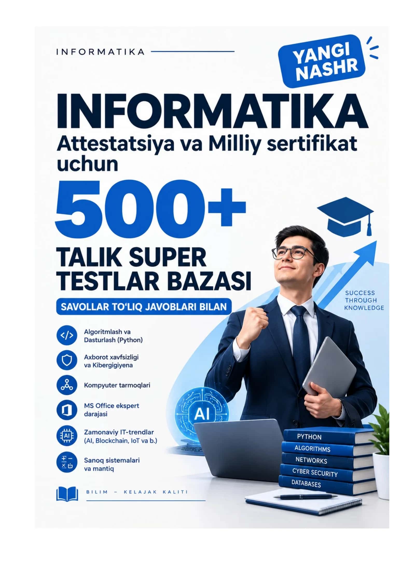 INFORMATIKA ATTESTATSIYA VA MILLIY SERTIFIKAT UCHUN JAVOBLARI BILAN