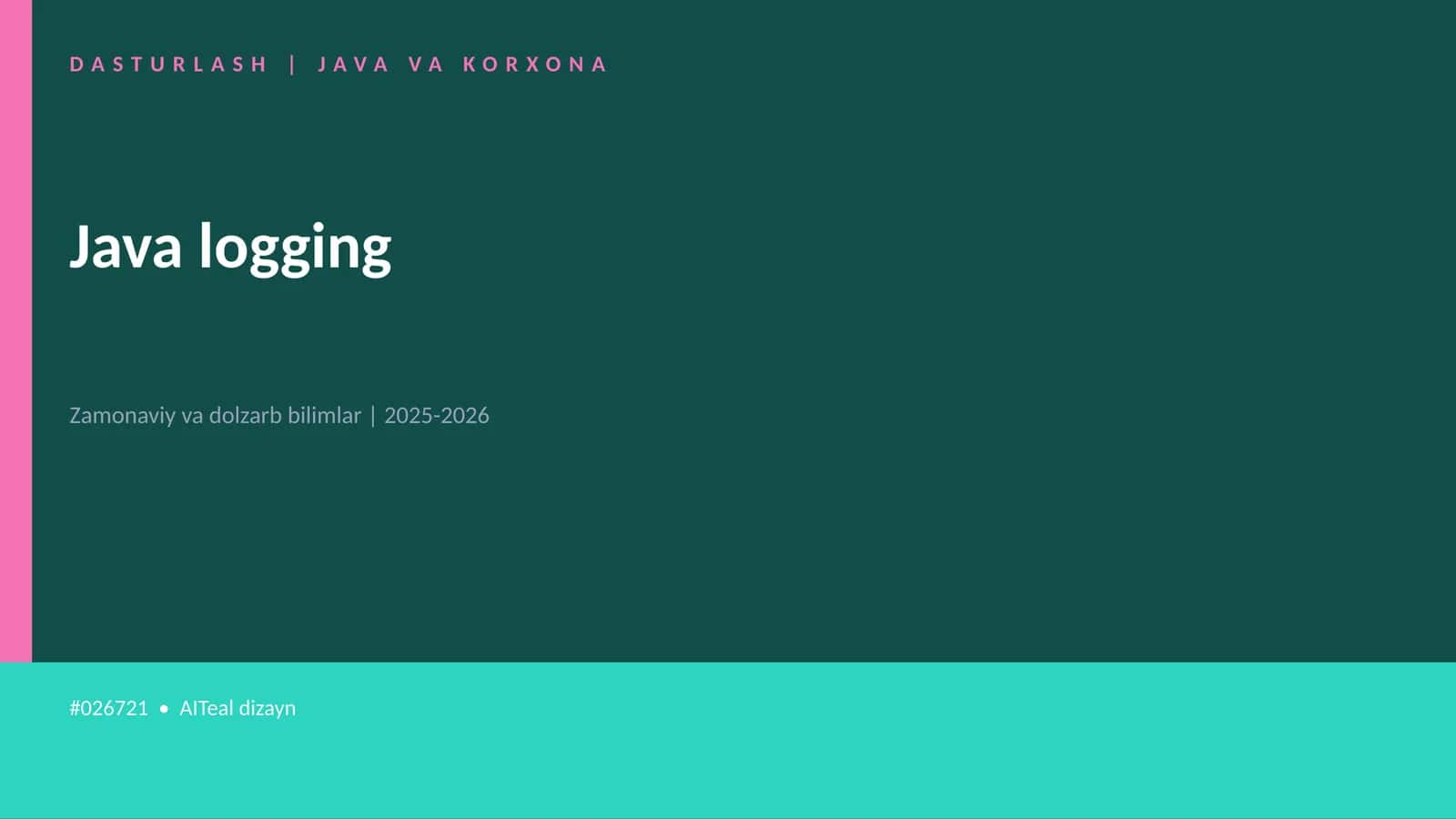 Java logging