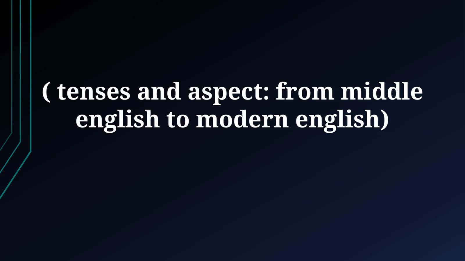 The Great Vowel Shift and its Impact