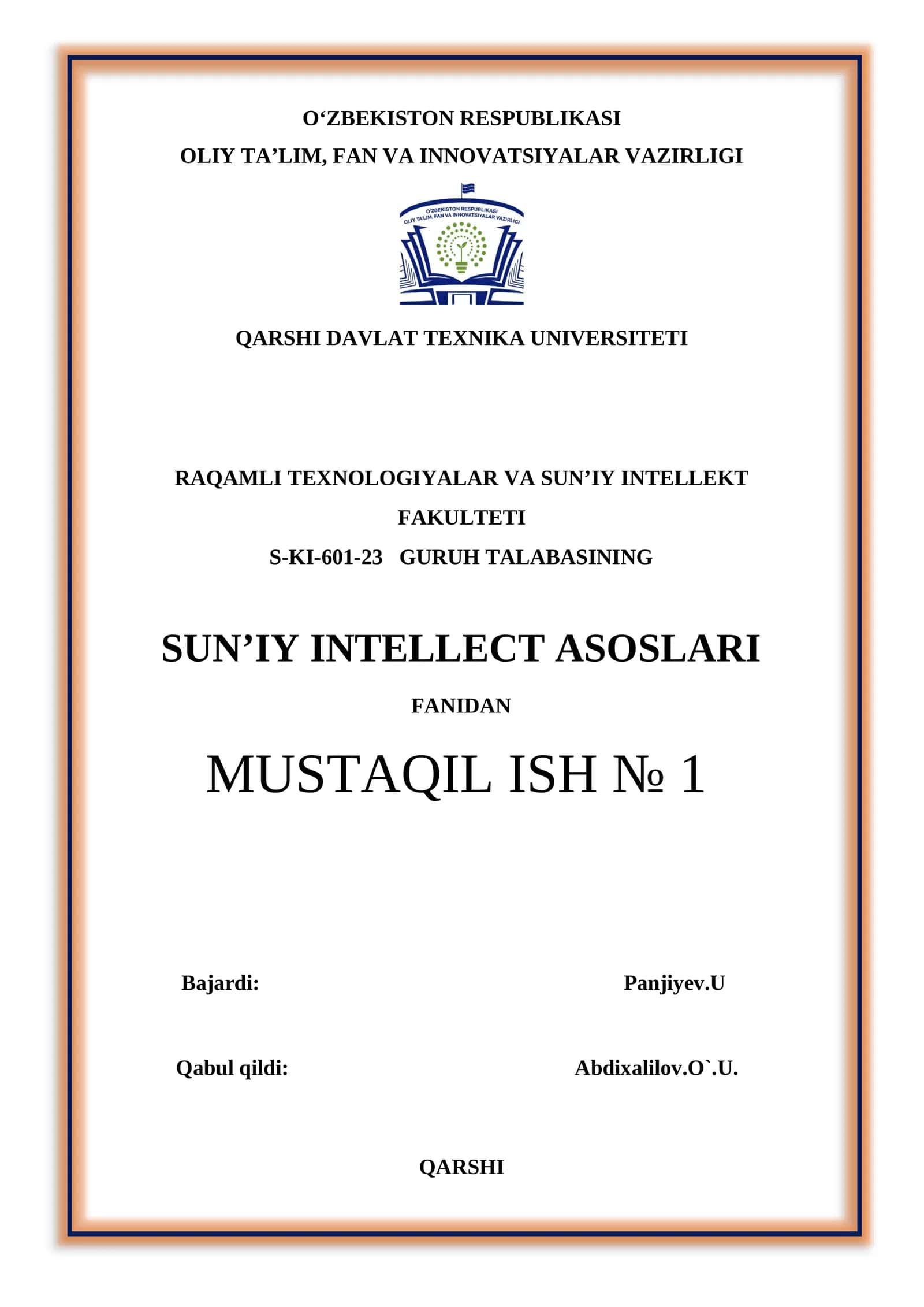 Mashinali o‘qitish usullari va algoritmlari