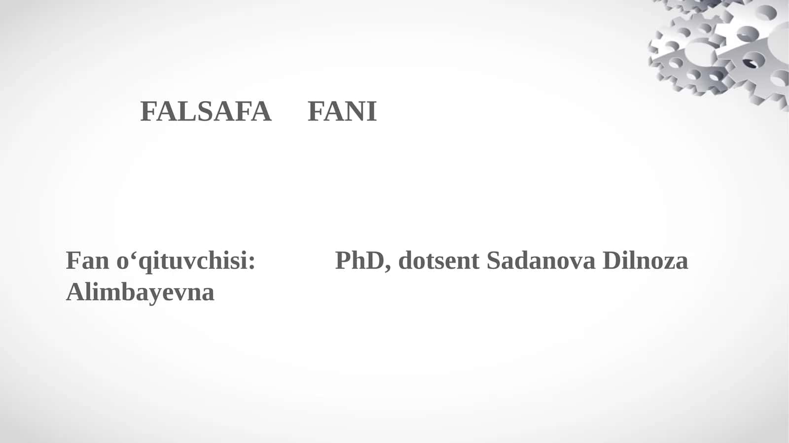 FALSAFA FANI
