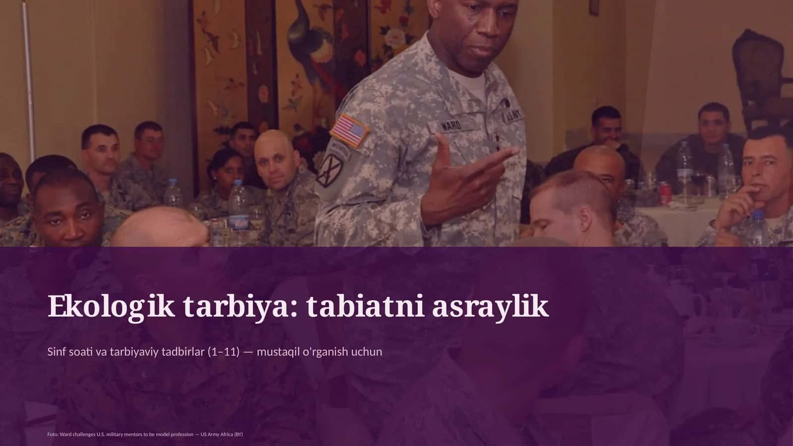 Ekologik tarbiya: tabiatni asraylik