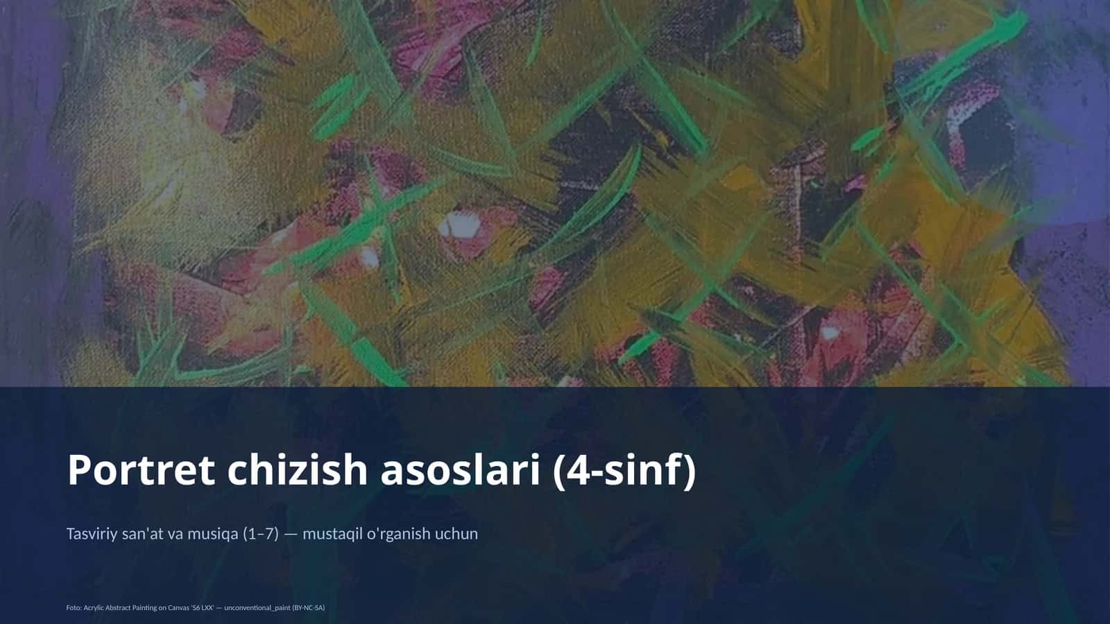 Portret chizish asoslari (4-sinf)
