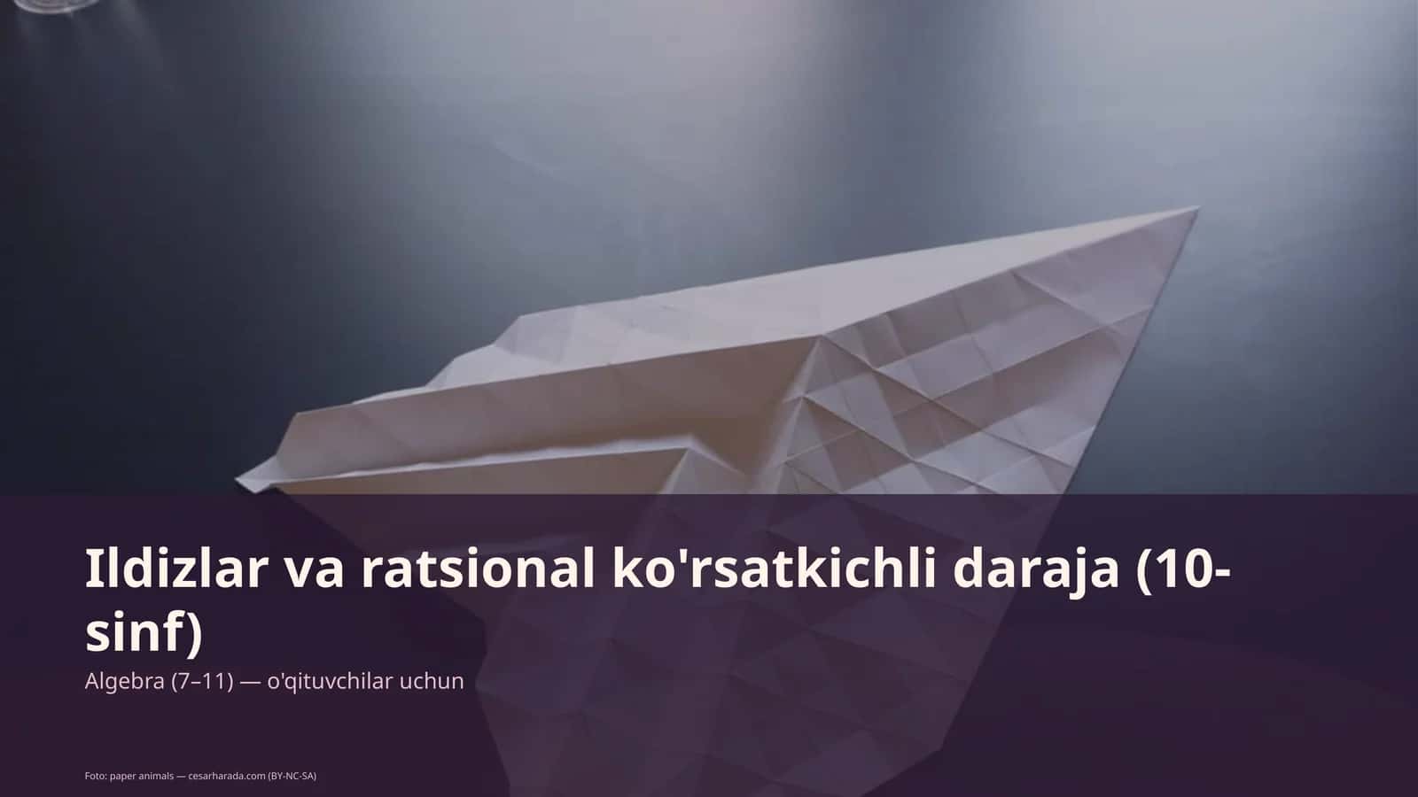 Ildizlar va ratsional ko'rsatkichli daraja (10-sinf)