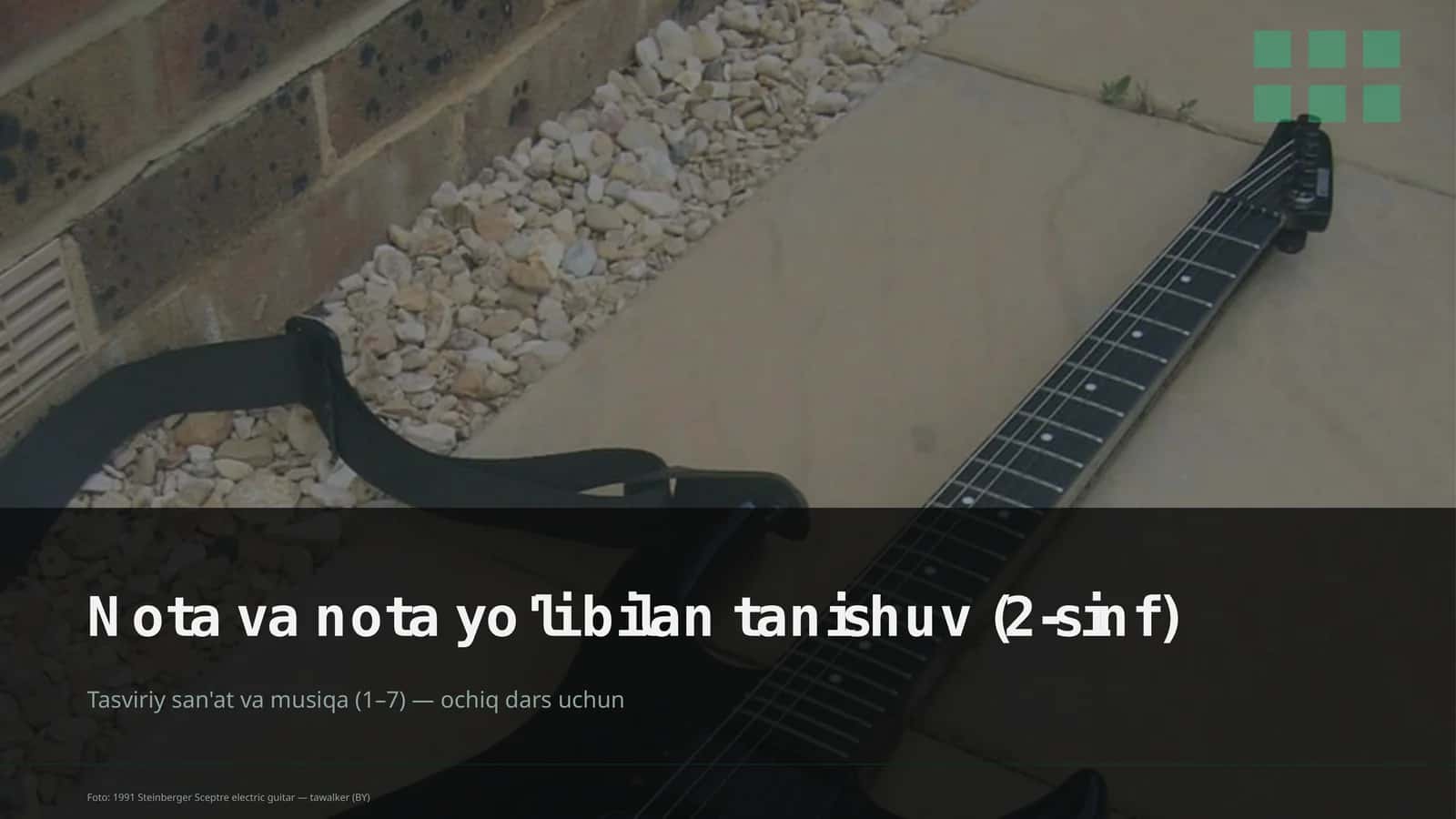 Tasviriy san'at va musiqa (1–7) — ochiq dars uchun