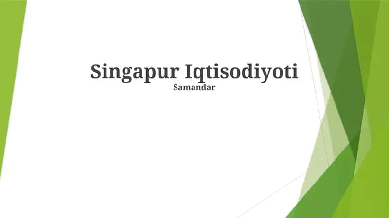 Singapur Iqtisodiyoti