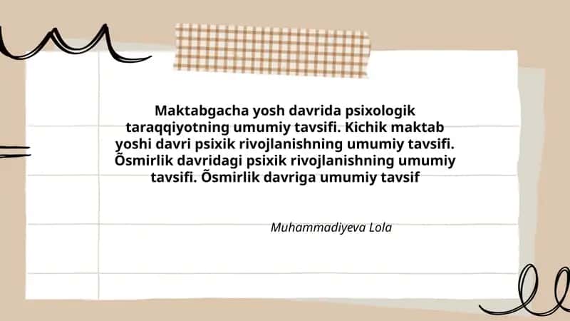 Muhammadiyeva Lola