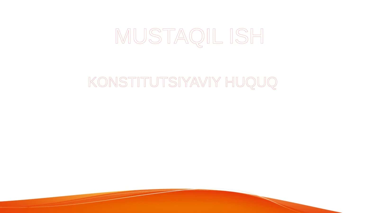 KONSTITUTSIYAVIY HUQUQ