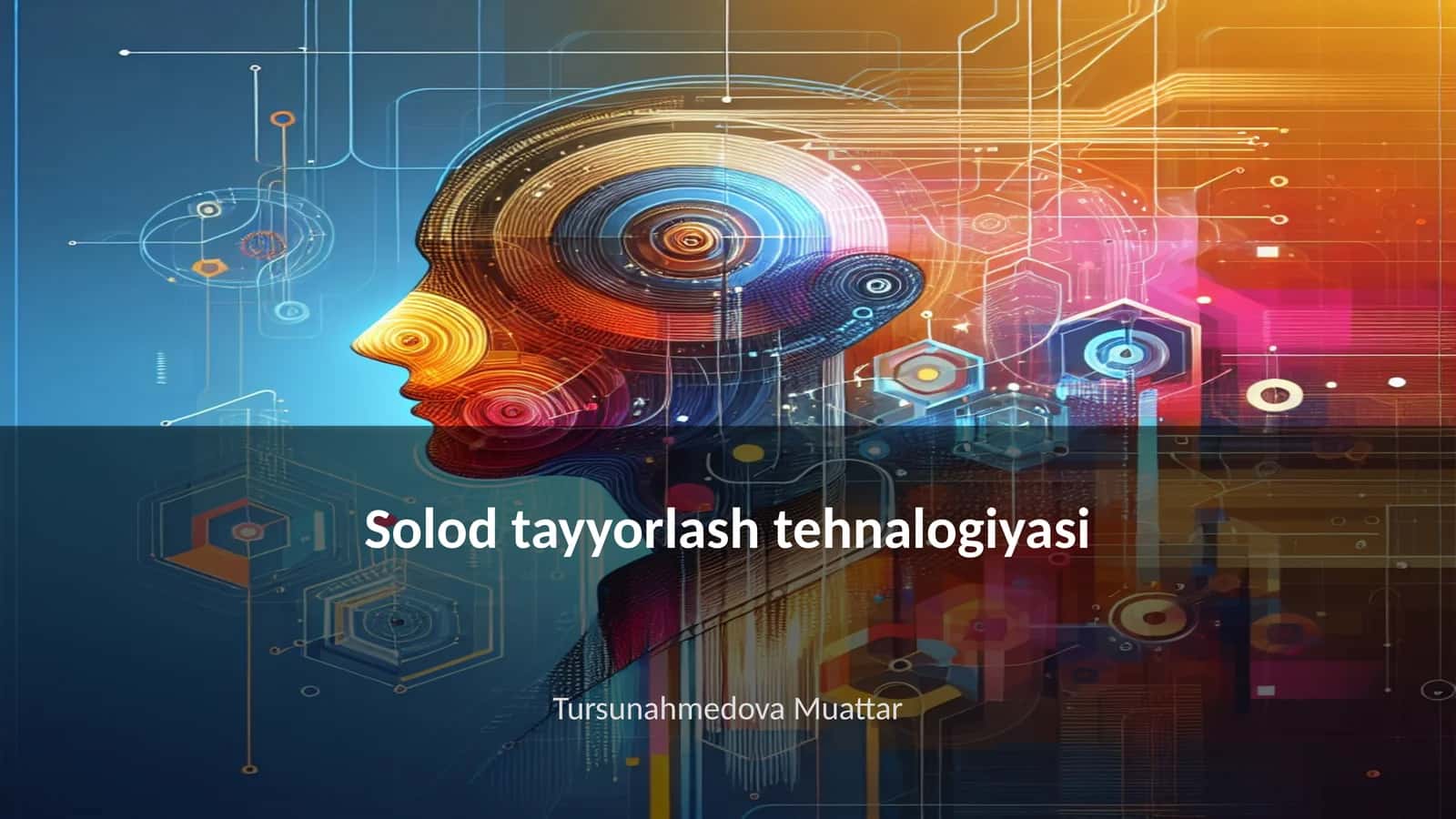 Solod tayyorlash tehnalogiyasi