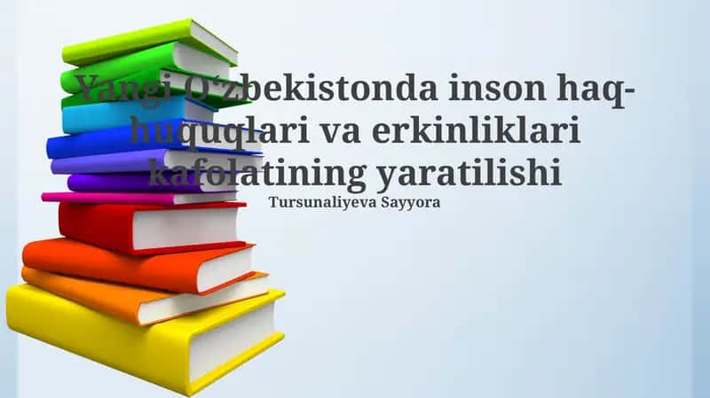 Inson Haq-huquqlari va Erkinliklari Kafolatining Yaratilishi
