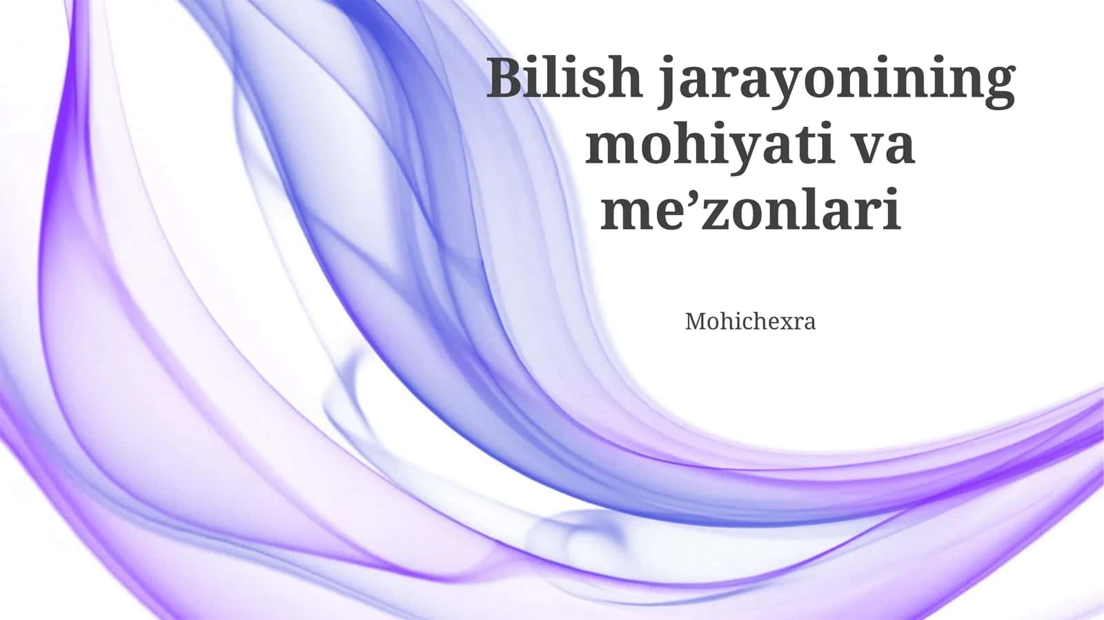 Kognitiv jarayonning mohiyati va ta'rifi