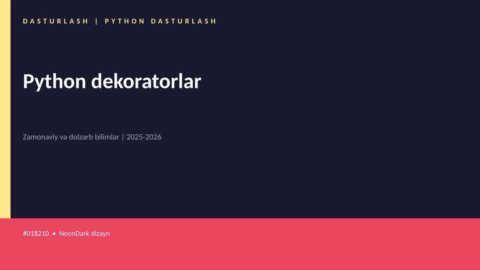 Python dekoratorlar