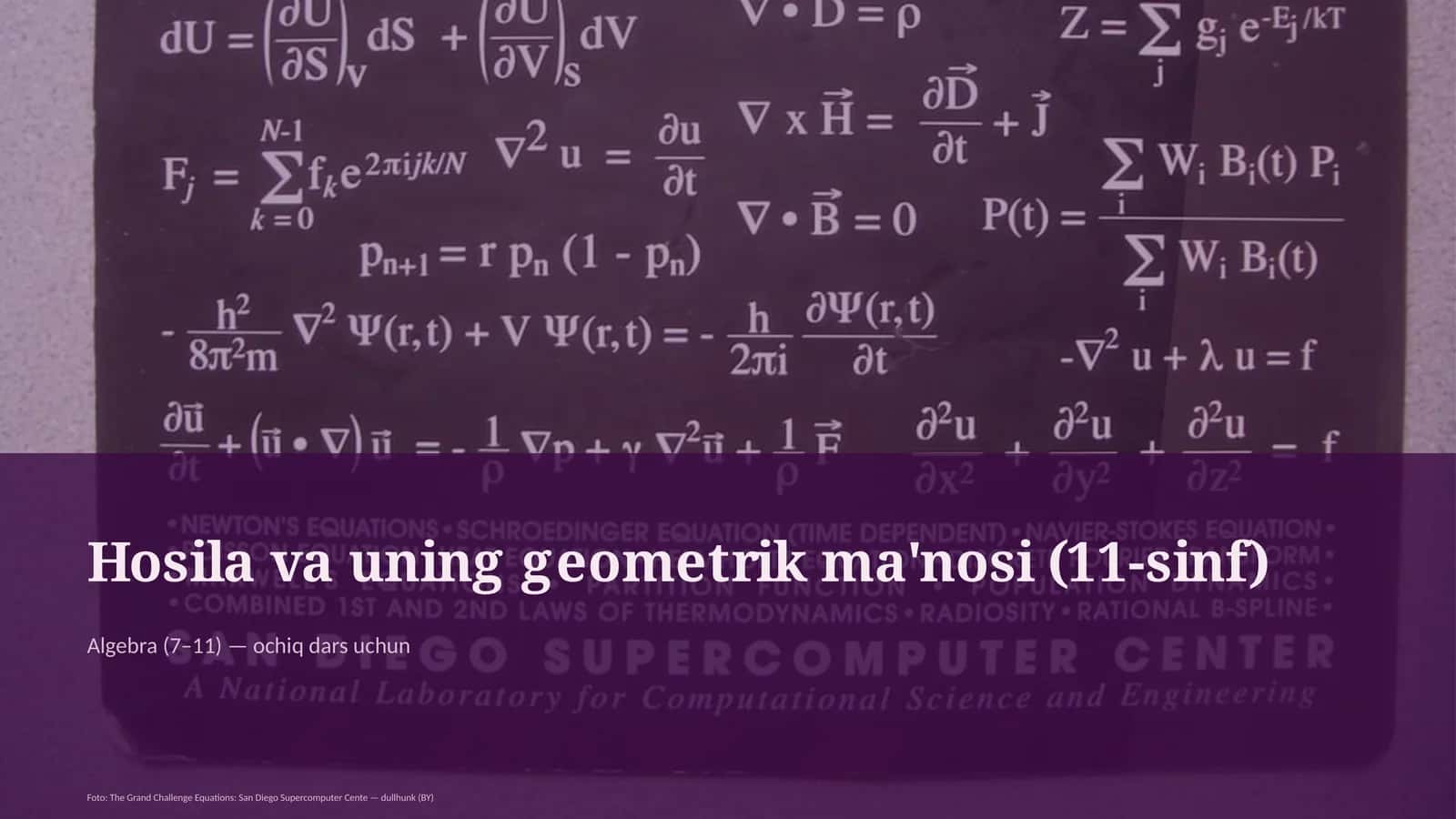 Hosila va uning geometrik ma'nosi (11-sinf)