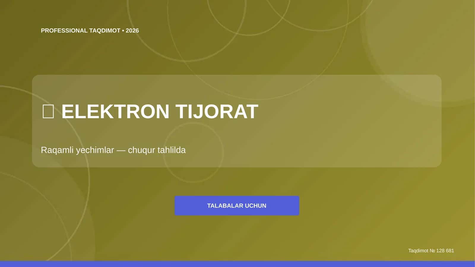 Elektron tijorat: raqamli yechimlar (chuqur tahlilda)