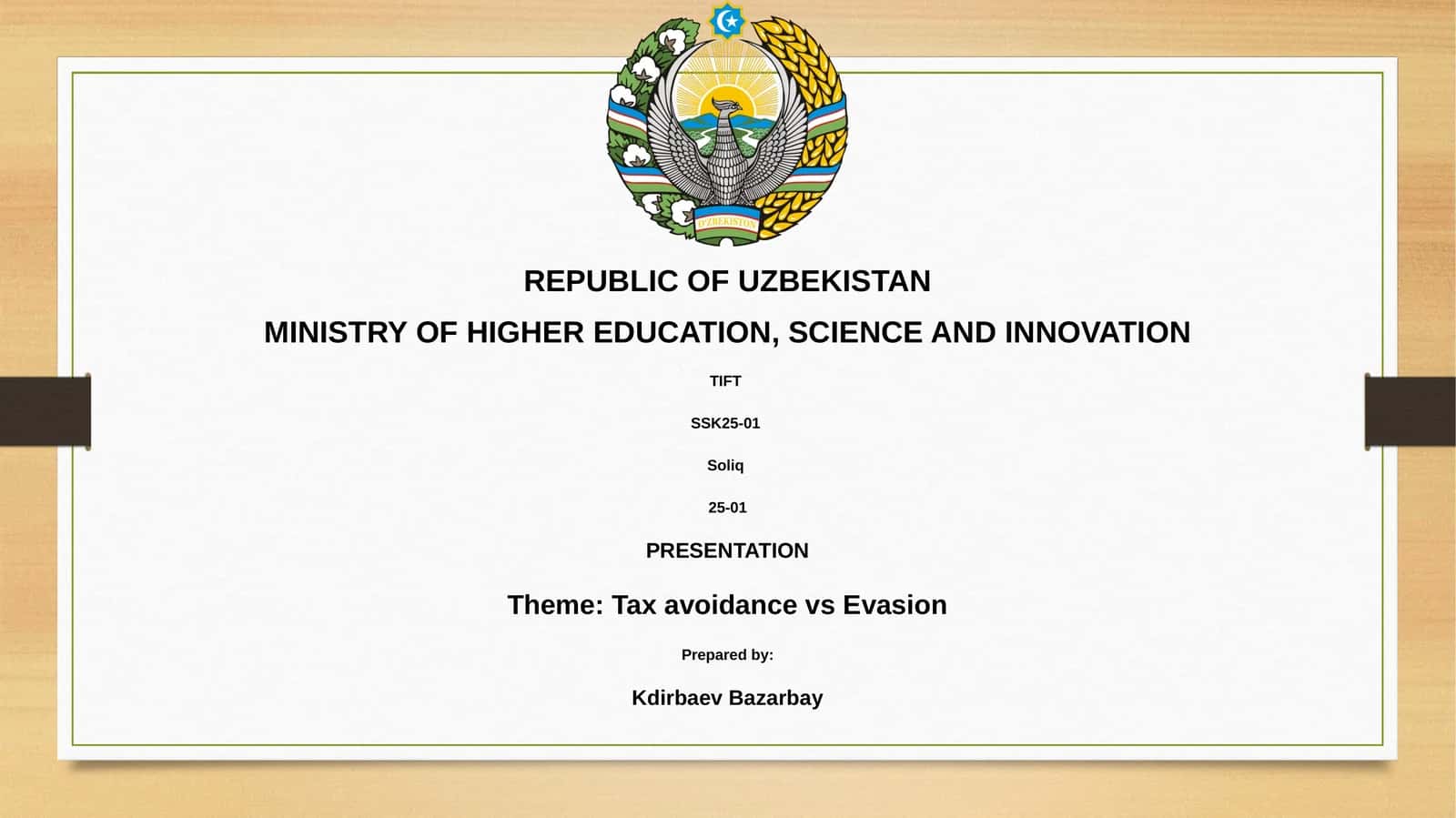 Tax Avoidance vs Evasion Presentation