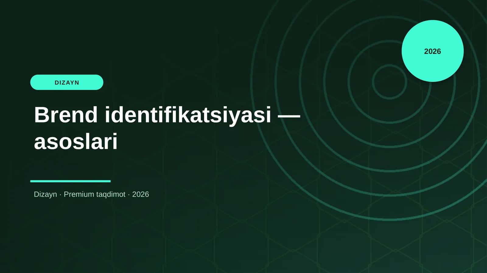 Brend identifikatsiyasi — asoslari
