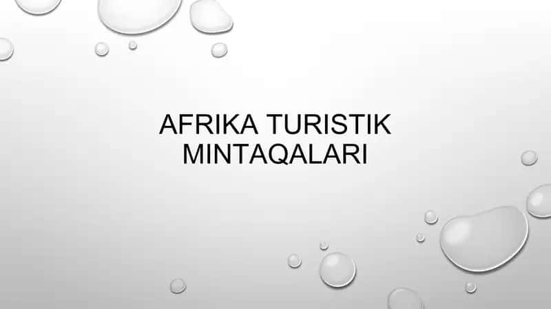 Afrika turistik mintaqalari