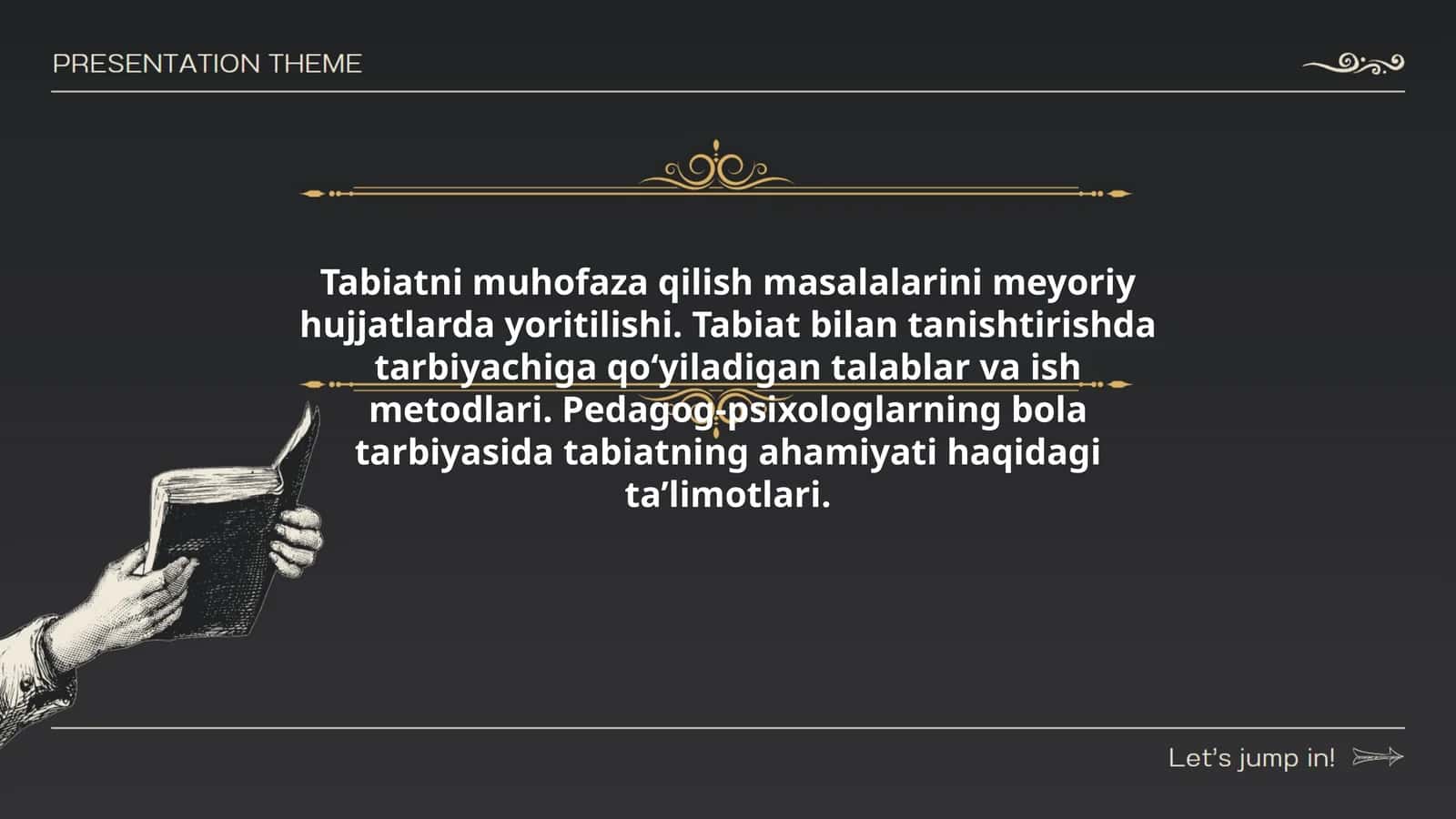 Tabiatni muhofaza qilish masalalarini meyoriy hujjatlarda yoritilishi