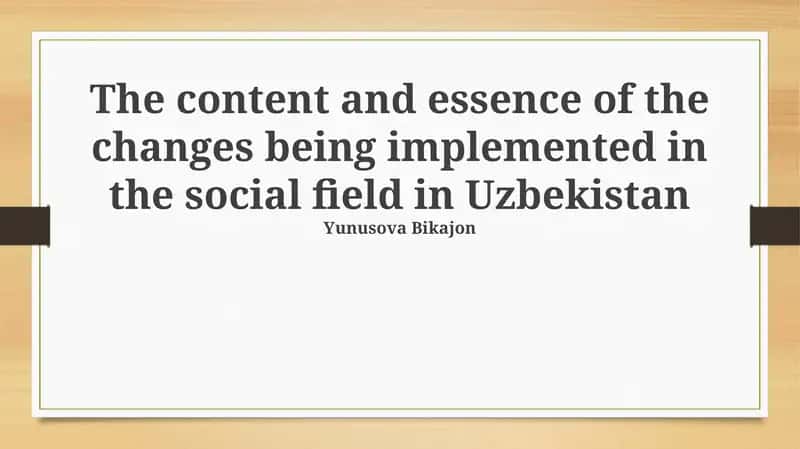 Key Social Reforms in Uzbekistan: An Overview