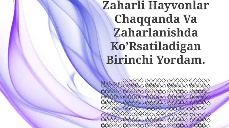 Zaharli Hayvonlar. Tasnifi (Klassifikasmyasi). Hayvon Zaharlari (Zootoksin-Lar)