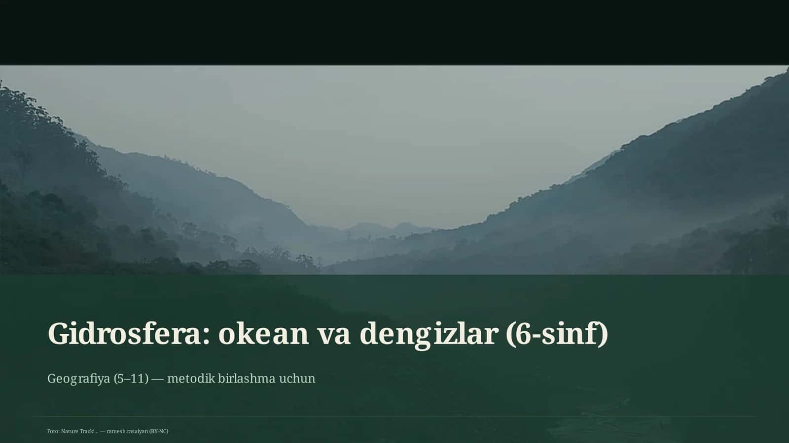 Gidrosfera: okean va dengizlar (6-sinf)