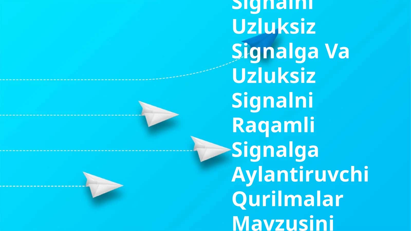 Raqamli Signalni Uzluksiz Signalga Va Uzluksiz Signalni Raqamli Signalga Aylantiruvchi Qurilmalar Mavzusini O‘Rganish