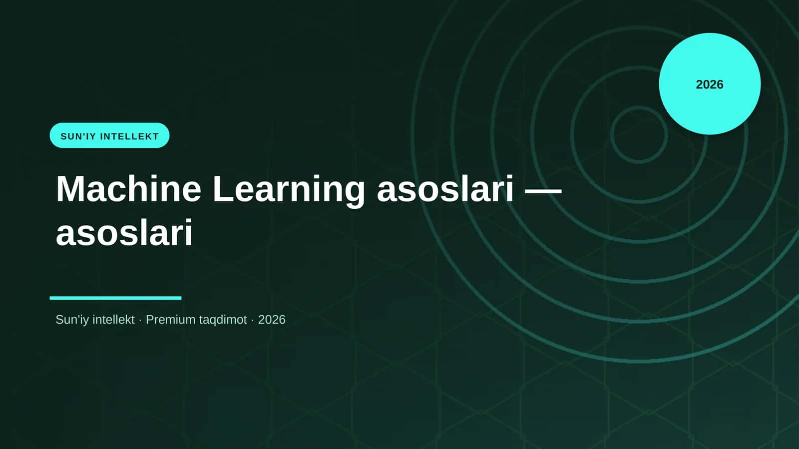 Machine Learning asoslari
