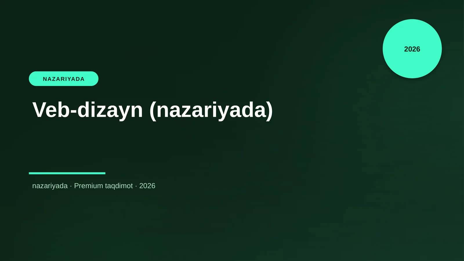 Veb-dizayn (nazariyada)
