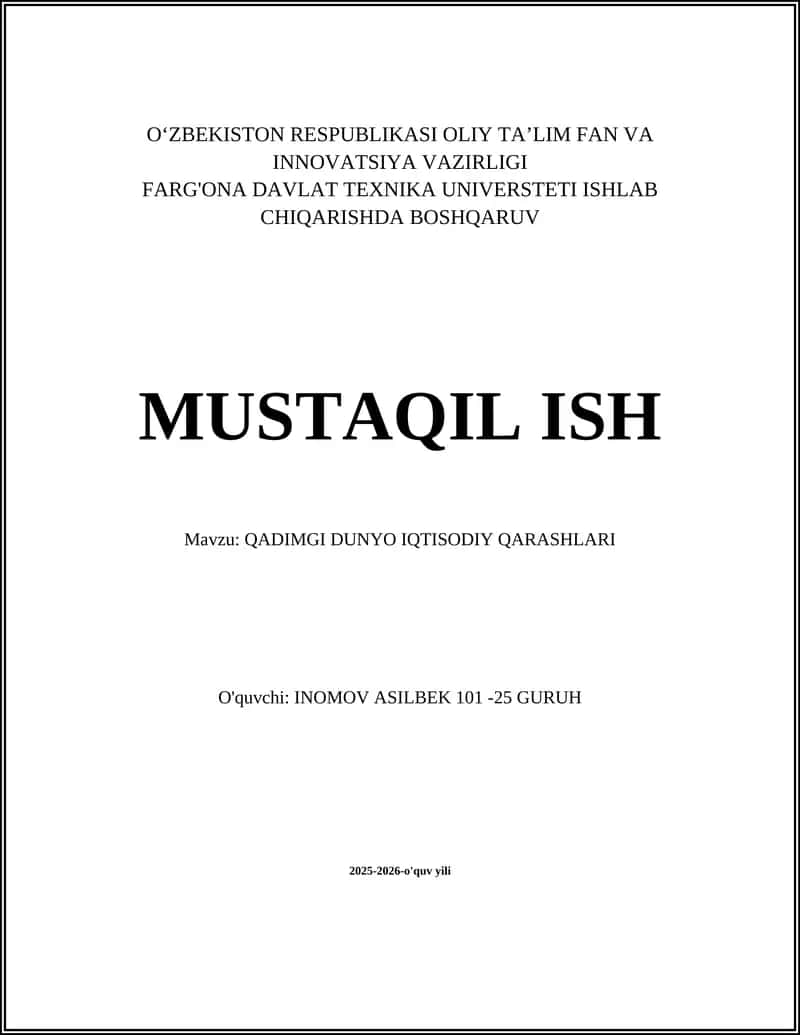 Qadimgi Mesopotamiya iqtisodiy tizimi va savdo munosabatlari