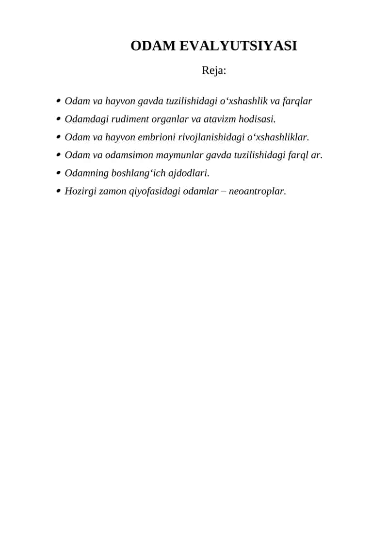 Odam Evalyutsiyasi