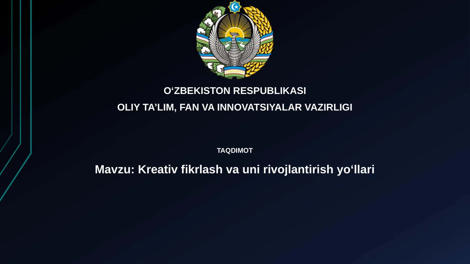 Kreativ fikrlash va uni rivojlantirish yoʻllari