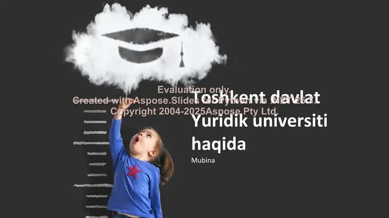 Toshkent davlat yuridik universiteti haqida taqdimot
