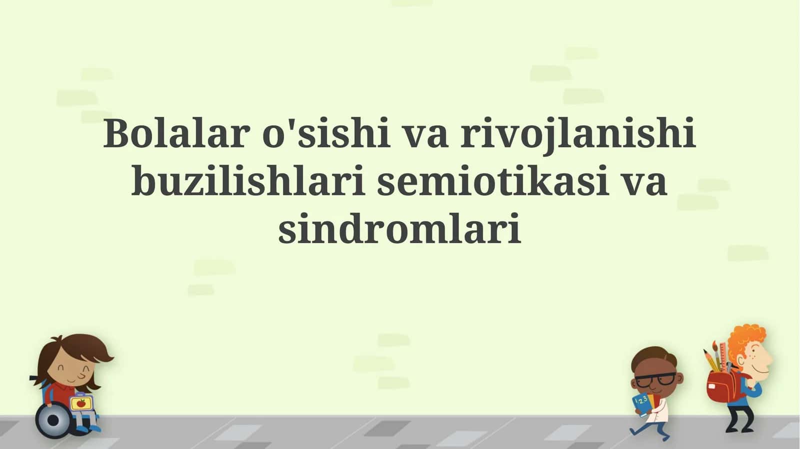 Semiotika asoslari va rivojlanish buzilishlari