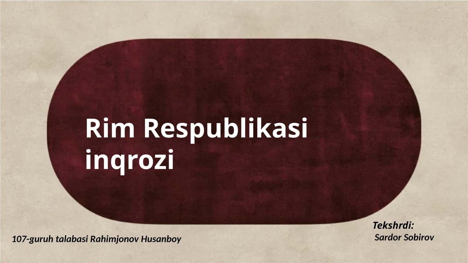 Rim Respublikasi inqrozi