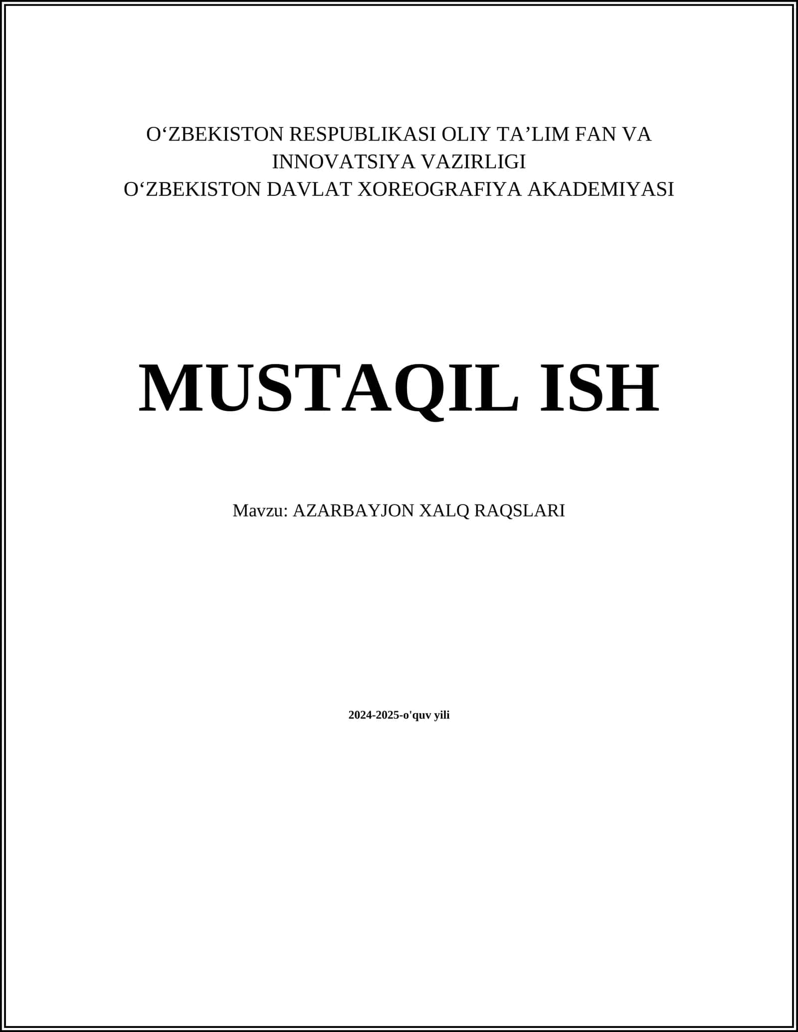 AZARBAYJON XALQ RAQSLARI