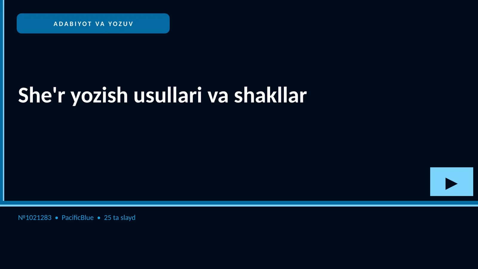 She'r yozish usullari va shakllar