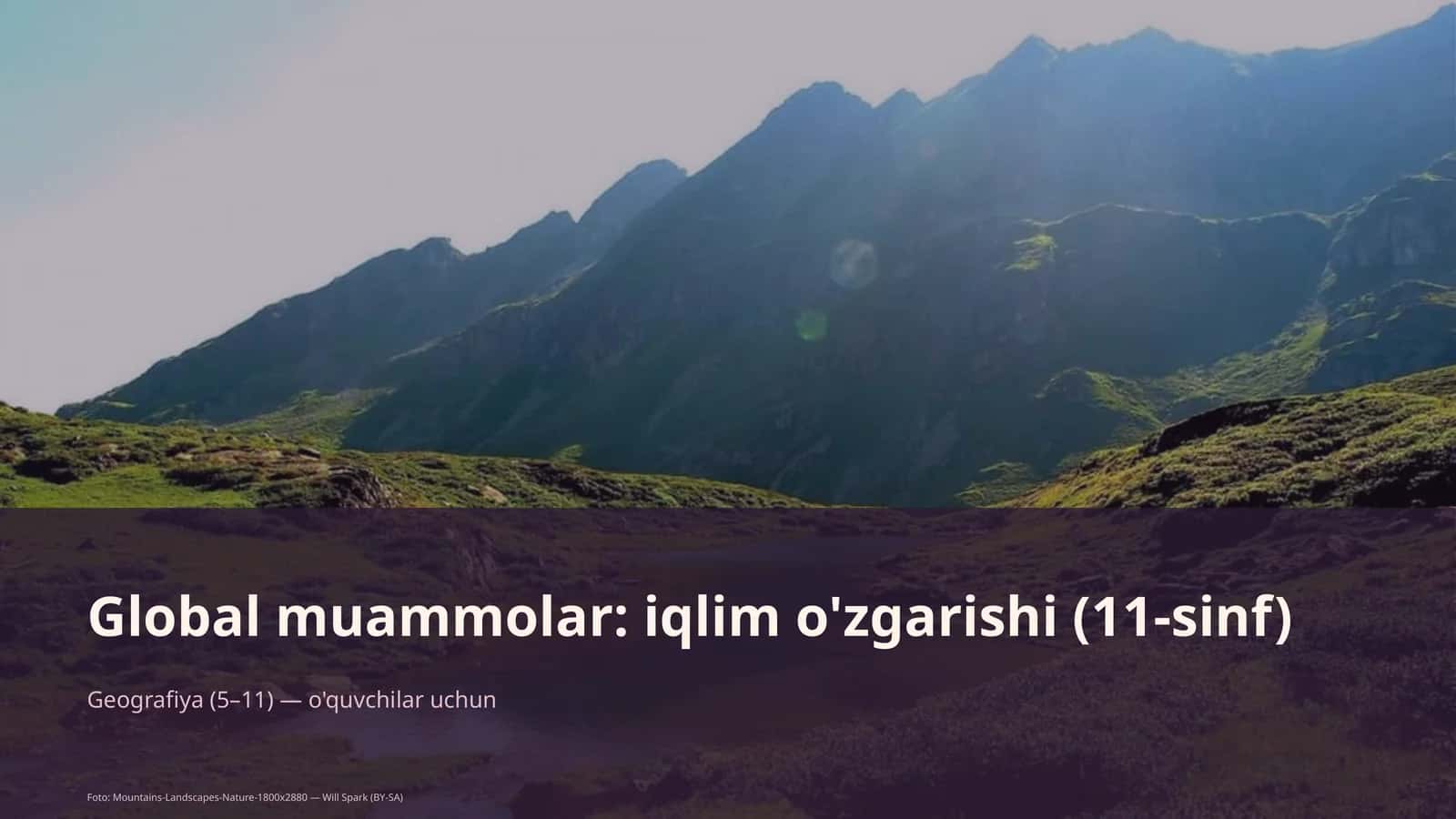 Global muammolar: iqlim o'zgarishi (11-sinf)