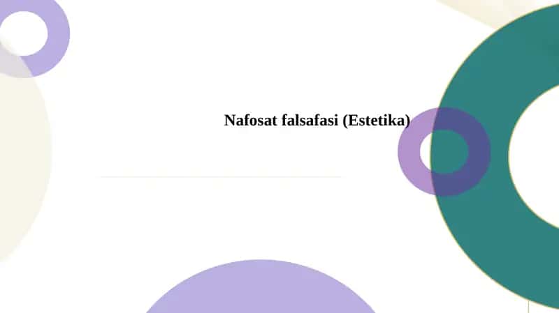 Nafosat falsafasi (Estetika)