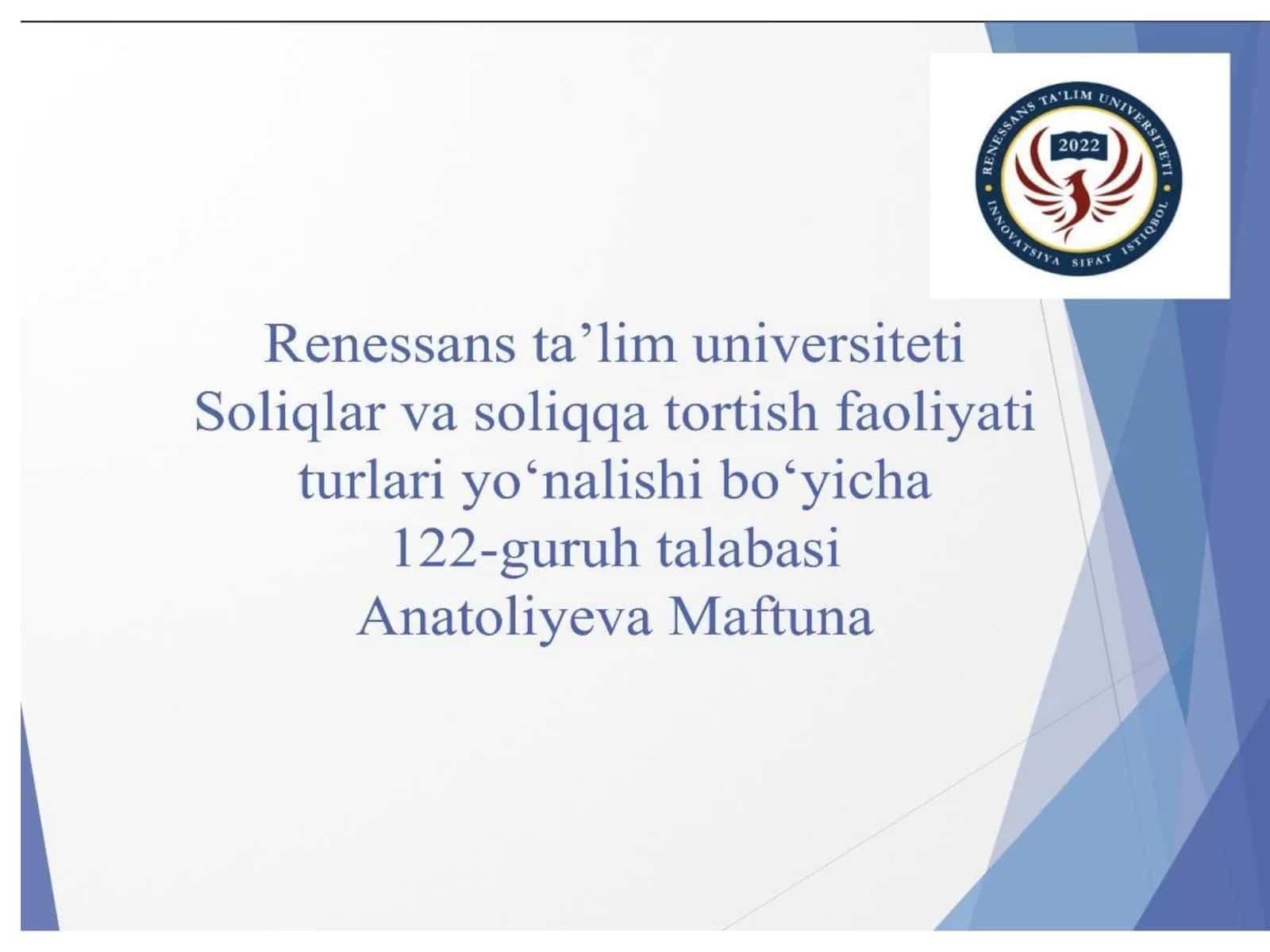 Soliqlar va Majburiy To‘lovlarni Hisobga Olish